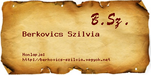 Berkovics Szilvia névjegykártya